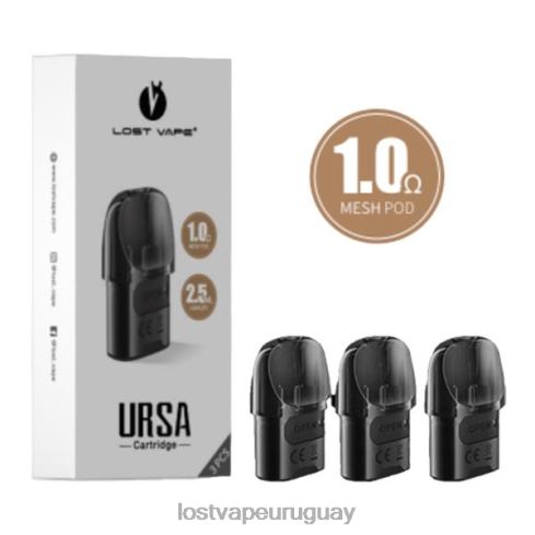 Lost Vape URSA vainas de repuesto | 2,5 ml (paquete de 3) negro 1.ohm - Lost Vape Amazon Uruguay B8F4V124